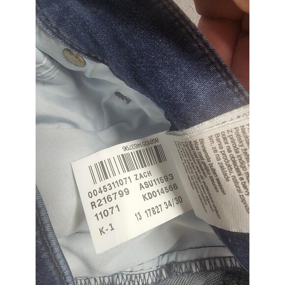 Mavi Jeans Mens 34x30 Blue Zach Straight Leg Athletic Denim Stretch Medium Wash - Picture 11 of 14